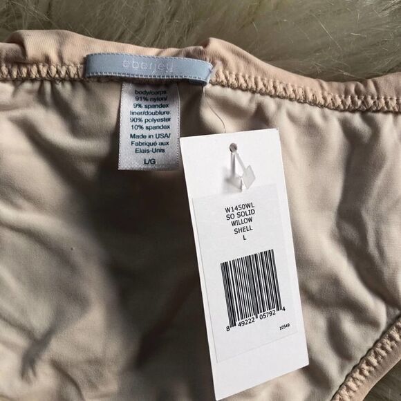 Eberjey Solid Willow Bikini Bottom in Shell - Picture 9 of 9